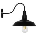 GLOBOSTAR® RAY 01065 Vintage Φωτιστικό Τοίχου - Απλίκα με Ντουί 1 x E27 AC 220-240V IP20 - Μαύρο - Μ26 x Π37 x Υ32cm - Image 4