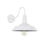 GLOBOSTAR® RAY 01066 Vintage Φωτιστικό Τοίχου - Απλίκα με Ντουί 1 x E27 AC 220-240V IP20 - Λευκό - Μ26 x Π37 x Υ32cm - Image 2