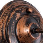 GLOBOSTAR® RAY 01067 Vintage Φωτιστικό Τοίχου - Απλίκα με Ντουί 1 x E27 AC 220-240V IP20 - Χάλκινο Εφέ Σκουριάς - Μ26 x Π37 x Υ32cm - Image 6