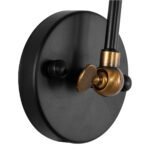 GLOBOSTAR® BINGLEY 01068 Vintage Φωτιστικό Τοίχου - Απλίκα με Ντουί 1 x E27 AC 220-240V IP20 - Διάφανο & Χρυσό - Μ18 x Π40 x Υ43cm - Image 7