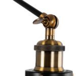 GLOBOSTAR® BINGLEY 01068 Vintage Φωτιστικό Τοίχου - Απλίκα με Ντουί 1 x E27 AC 220-240V IP20 - Διάφανο & Χρυσό - Μ18 x Π40 x Υ43cm - Image 8