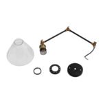 GLOBOSTAR® BINGLEY 01068 Vintage Φωτιστικό Τοίχου - Απλίκα με Ντουί 1 x E27 AC 220-240V IP20 - Διάφανο & Χρυσό - Μ18 x Π40 x Υ43cm - Image 9