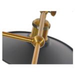 GLOBOSTAR® MINIMALL 01069 Vintage Φωτιστικό Τοίχου - Απλίκα με Ντουί 2 x E27 AC 220-240V IP20 - Μαύρο & Χρυσό - Μ30 x Π60 x Υ18cm - Image 7