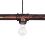 GLOBOSTAR® CANAL 01070 Vintage Κρεμαστό Φωτιστικό Οροφής με Ντουί 5 x E27 AC 220-240V IP20 - Χάλκινο Εφέ Σκουριάς - Μ88 x Π5 x Υ7cm - Image 10