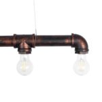 GLOBOSTAR® CANAL 01070 Vintage Κρεμαστό Φωτιστικό Οροφής με Ντουί 5 x E27 AC 220-240V IP20 - Χάλκινο Εφέ Σκουριάς - Μ88 x Π5 x Υ7cm - Image 8