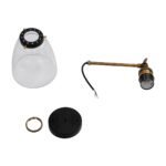 GLOBOSTAR® LYDIA 01071 Vintage Φωτιστικό Τοίχου - Απλίκα με Ντουί 1 x E27 AC 220-240V IP20 - Μαύρο & Χρυσό - Μ14 x Π26 x Υ30cm - Image 10