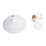 GLOBOSTAR® ANER 01072 Vintage Κρεμαστό Φωτιστικό Οροφής με Ντουί 1 x E27 AC 220-240V IP20 - Λευκό & Χρυσό - Μ27.5 x Π27.5 x Υ19cm - Image 11