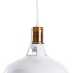 GLOBOSTAR® ANER 01072 Vintage Κρεμαστό Φωτιστικό Οροφής με Ντουί 1 x E27 AC 220-240V IP20 - Λευκό & Χρυσό - Μ27.5 x Π27.5 x Υ19cm - Image 8