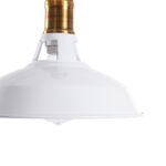 GLOBOSTAR® ANER 01072 Vintage Κρεμαστό Φωτιστικό Οροφής με Ντουί 1 x E27 AC 220-240V IP20 - Λευκό & Χρυσό - Μ27.5 x Π27.5 x Υ19cm - Image 9