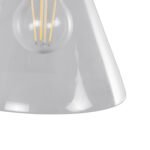 GLOBOSTAR® BINGLEY 01074 Vintage Φωτιστικό Τοίχου - Απλίκα με Ντουί 1 x E27 AC 220-240V IP20 - Διάφανο & Χρυσό - Μ18 x Π28 x Υ25cm - Image 7