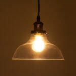 GLOBOSTAR® BINGLEY 01075 Vintage Κρεμαστό Φωτιστικό Οροφής με Ντουί 1 x E27 AC 220-240V IP20 - Διάφανο & Χρυσό - Μ24.5 x Π24.5 x Υ15cm - Image 3