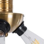 GLOBOSTAR® COPPER 01076 Vintage Κρεμαστό Φωτιστικό Οροφής με Ντουί 3 x E27 AC 220-240V IP20 - Χρυσό & Μαύρο - Μ14 x Π14 x Υ13cm - Image 8