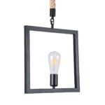 GLOBOSTAR® FRAISE 01077 Vintage Κρεμαστό Φωτιστικό Οροφής με Ντουί 1 x E27 AC 220-240V IP20 - Μαύρο & Μπεζ - Μ32 x Π4 x Υ32cm