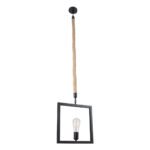 GLOBOSTAR® FRAISE 01077 Vintage Κρεμαστό Φωτιστικό Οροφής με Ντουί 1 x E27 AC 220-240V IP20 - Μαύρο & Μπεζ - Μ32 x Π4 x Υ32cm - Image 4