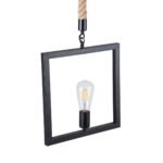 GLOBOSTAR® FRAISE 01077 Vintage Κρεμαστό Φωτιστικό Οροφής με Ντουί 1 x E27 AC 220-240V IP20 - Μαύρο & Μπεζ - Μ32 x Π4 x Υ32cm - Image 7