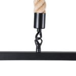 GLOBOSTAR® FRAISE 01077 Vintage Κρεμαστό Φωτιστικό Οροφής με Ντουί 1 x E27 AC 220-240V IP20 - Μαύρο & Μπεζ - Μ32 x Π4 x Υ32cm - Image 8