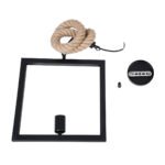 GLOBOSTAR® FRAISE 01077 Vintage Κρεμαστό Φωτιστικό Οροφής με Ντουί 1 x E27 AC 220-240V IP20 - Μαύρο & Μπεζ - Μ32 x Π4 x Υ32cm - Image 10