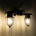 GLOBOSTAR® TORO 01079 Vintage Φωτιστικό Τοίχου - Απλίκα με Ντουί 2 x E27 AC 220-240V IP20 - Μαύρο - Μ44 x Π33 x Υ21cm - Image 3