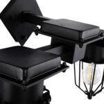 GLOBOSTAR® TORO 01079 Vintage Φωτιστικό Τοίχου - Απλίκα με Ντουί 2 x E27 AC 220-240V IP20 - Μαύρο - Μ44 x Π33 x Υ21cm - Image 7