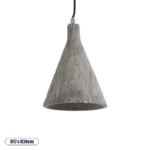 GLOBOSTAR® VOLCANO 01080 Μοντέρνο Κρεμαστό Φωτιστικό Οροφής με Ντουί 1 x E27 AC 220-240V IP20 - Γκρι - Μ17 x Π17 x Υ24cm