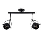 GLOBOSTAR® CANNES 01081 Μοντέρνο Φωτιστικό Οροφής με Ντουί 2 x E27 AC 220-240V IP20 - Μαύρο - Μ61 x Π12 x Υ48cm - Image 2