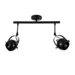 GLOBOSTAR® CANNES 01081 Μοντέρνο Φωτιστικό Οροφής με Ντουί 2 x E27 AC 220-240V IP20 - Μαύρο - Μ61 x Π12 x Υ48cm - Image 4