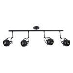 GLOBOSTAR® CANNES 01082 Μοντέρνο Φωτιστικό Οροφής με Ντουί 4 x E27 AC 220-240V IP20 - Μαύρο - Μ108 x Π12 x Υ48cm - Image 2