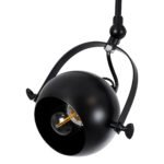 GLOBOSTAR® CANNES 01082 Μοντέρνο Φωτιστικό Οροφής με Ντουί 4 x E27 AC 220-240V IP20 - Μαύρο - Μ108 x Π12 x Υ48cm - Image 7