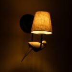 GLOBOSTAR® DOVE 01084 Vintage Φωτιστικό Τοίχου - Απλίκα με Ντουί 1 x E14 AC 220-240V IP20 - Μαύρο & Μπεζ - Μ30 x Π15 x Υ36cm - Image 3