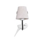 GLOBOSTAR® DOVE 01084 Vintage Φωτιστικό Τοίχου - Απλίκα με Ντουί 1 x E14 AC 220-240V IP20 - Μαύρο & Μπεζ - Μ30 x Π15 x Υ36cm - Image 4