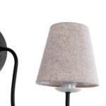 GLOBOSTAR® DOVE 01084 Vintage Φωτιστικό Τοίχου - Απλίκα με Ντουί 1 x E14 AC 220-240V IP20 - Μαύρο & Μπεζ - Μ30 x Π15 x Υ36cm - Image 8