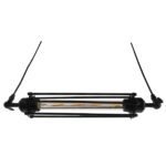 GLOBOSTAR® TUBE 01085 Vintage Κρεμαστό Φωτιστικό Οροφής με Ντουί 1 x E27 AC 220-240V IP20 - Μαύρο - Μ43 x Π11 x Υ11cm - Image 6