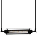 GLOBOSTAR® TUBE 01085 Vintage Κρεμαστό Φωτιστικό Οροφής με Ντουί 1 x E27 AC 220-240V IP20 - Μαύρο - Μ43 x Π11 x Υ11cm - Image 3