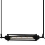 GLOBOSTAR® TUBE 01085 Vintage Κρεμαστό Φωτιστικό Οροφής με Ντουί 1 x E27 AC 220-240V IP20 - Μαύρο - Μ43 x Π11 x Υ11cm - Image 4