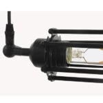 GLOBOSTAR® TUBE 01085 Vintage Κρεμαστό Φωτιστικό Οροφής με Ντουί 1 x E27 AC 220-240V IP20 - Μαύρο - Μ43 x Π11 x Υ11cm - Image 9