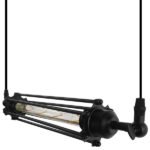 GLOBOSTAR® TUBE 01085 Vintage Κρεμαστό Φωτιστικό Οροφής με Ντουί 1 x E27 AC 220-240V IP20 - Μαύρο - Μ43 x Π11 x Υ11cm - Image 7