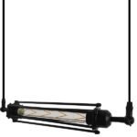 GLOBOSTAR® TUBE 01085 Vintage Κρεμαστό Φωτιστικό Οροφής με Ντουί 1 x E27 AC 220-240V IP20 - Μαύρο - Μ43 x Π11 x Υ11cm - Image 8