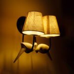 GLOBOSTAR® DOVE 01086 Vintage Φωτιστικό Τοίχου - Απλίκα με Ντουί 2 x E14 AC 220-240V IP20 - Μαύρο & Μπεζ - Μ28 x Π28 x Υ30cm - Image 3