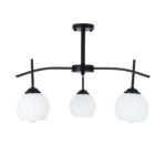 GLOBOSTAR® LUNA 01087 Μοντέρνο Φωτιστικό Οροφής με Ντουί 3 x E27 AC 220-240V IP20 - Λευκό & Μαύρο - Μ45 x Π45 x Υ40cm - Image 4