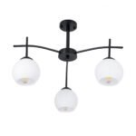 GLOBOSTAR® LUNA 01087 Μοντέρνο Φωτιστικό Οροφής με Ντουί 3 x E27 AC 220-240V IP20 - Λευκό & Μαύρο - Μ45 x Π45 x Υ40cm - Image 5