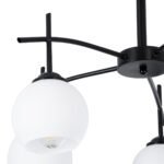 GLOBOSTAR® LUNA 01088 Μοντέρνο Φωτιστικό Οροφής με Ντουί 5 x E27 AC 220-240V IP20 - Λευκό & Μαύρο - Μ60 x Π60 x Υ43cm - Image 6