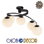 GLOBOSTAR® SELINA 01090 Μοντέρνο Φωτιστικό Οροφής με Ντουί 5 x E27 AC 220-240V IP20 - Μαύρο & Λευκό - Μ63 x Π63 x Υ47cm - Image 5