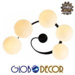 GLOBOSTAR® SELINA 01090 Μοντέρνο Φωτιστικό Οροφής με Ντουί 5 x E27 AC 220-240V IP20 - Μαύρο & Λευκό - Μ63 x Π63 x Υ47cm - Image 7