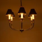 GLOBOSTAR® LIMI 01092 Vintage Κρεμαστό Φωτιστικό Οροφής με Ντουί 6 x E14 AC 220-240V IP20 - Μαύρο & Χρυσό - Μ70 x Π70 x Υ60cm - Image 3