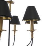 GLOBOSTAR® LIMI 01092 Vintage Κρεμαστό Φωτιστικό Οροφής με Ντουί 6 x E14 AC 220-240V IP20 - Μαύρο & Χρυσό - Μ70 x Π70 x Υ60cm - Image 8
