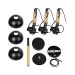 GLOBOSTAR® OLD SCHOOL 01093 Μοντέρνο Φωτιστικό Οροφής με Ντουί 3 x E27 AC 220-240V IP20 - Μαύρο & Μπεζ - Μ75 x Π75 x Υ35cm - Image 10