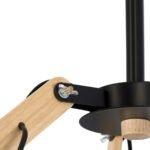 GLOBOSTAR® OLD SCHOOL 01093 Μοντέρνο Φωτιστικό Οροφής με Ντουί 3 x E27 AC 220-240V IP20 - Μαύρο & Μπεζ - Μ75 x Π75 x Υ35cm - Image 9