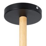 GLOBOSTAR® OLD SCHOOL 01094 Μοντέρνο Φωτιστικό Οροφής με Ντουί 6 x E27 AC 220-240V IP20 - Μαύρο & Μπεζ - Μ75 x Π75 x Υ40cm - Image 10