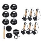 GLOBOSTAR® OLD SCHOOL 01094 Μοντέρνο Φωτιστικό Οροφής με Ντουί 6 x E27 AC 220-240V IP20 - Μαύρο & Μπεζ - Μ75 x Π75 x Υ40cm - Image 11