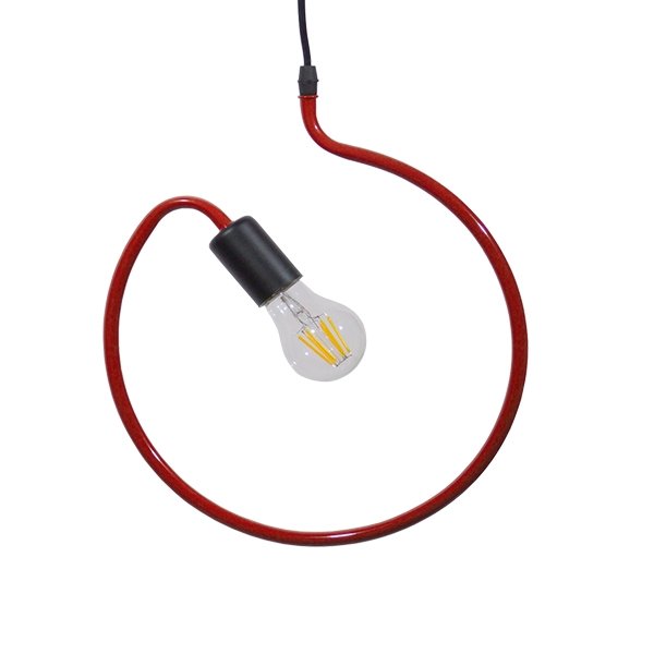 01095_1_0 GLOBOSTAR® LIBBY 01095-1 Παιδικό Κρεμαστό Φωτιστικό Οροφής με Ντουί 1 x E27 AC 220-240V IP20 - Κόκκινο - Μ28 x Π28 x Υ16cm - Image 1